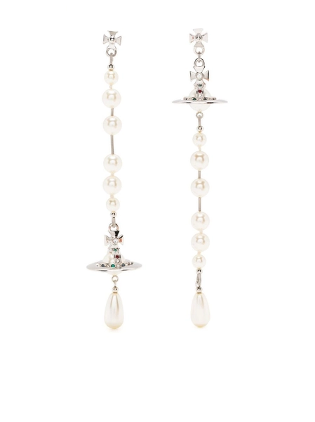 Vivienne Westwood Broken Pearl Earrings | White | FARFETCH FR