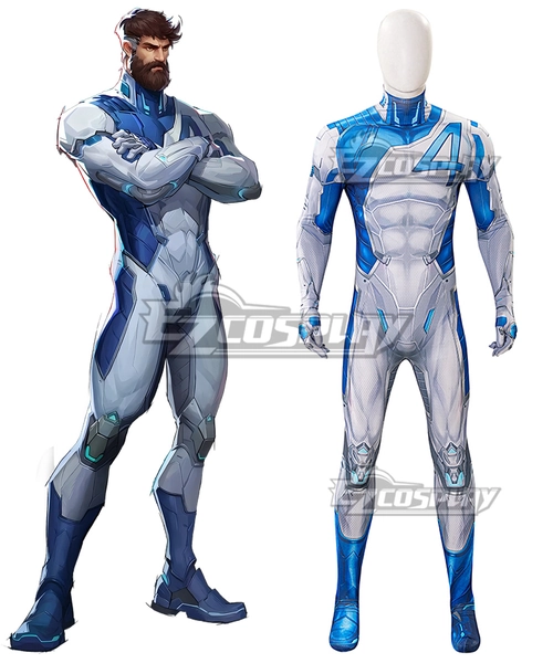 Marvel Rivals Mr. Fantastic Blue Jumpsuit Cosplay Costume