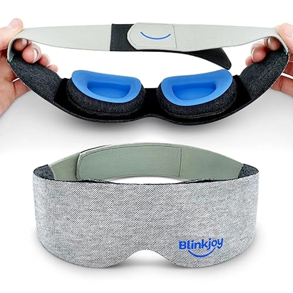Blinkjoy Hydrating Sleep Mask for Dry Eye - FSA/HSA Eligible - Optometrist Approved for Dry Eye Relief, Protects from Dust and Drafts, Preserves Drops and Nighttime Ointment, Comfortable & Lightweight