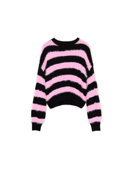 Pink striped sweater