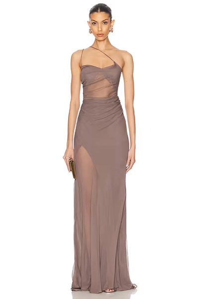Strappy Diaphanous Gown