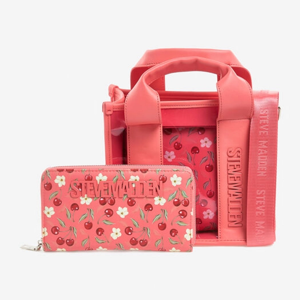 
            Sunset Coral BWebber Clear Wall Satchel & Purse Set - TK Maxx UK