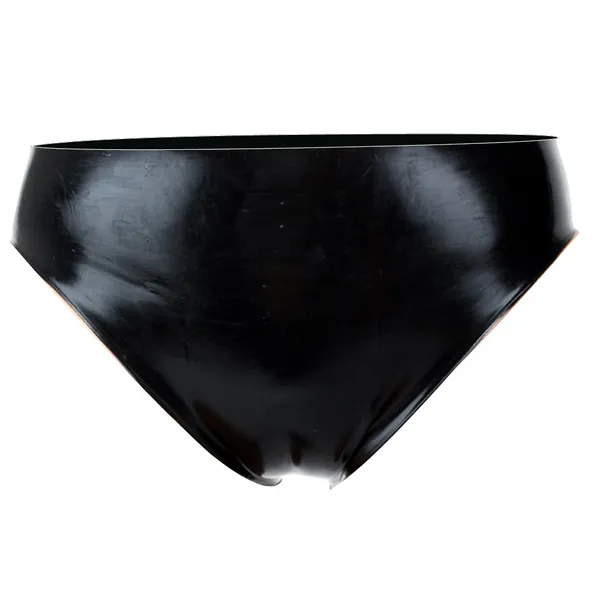 EXLATEX Latex Shorts Mini Brief for Women Plus Size Latex Panties