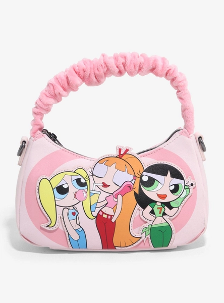 Loungefly The Powerpuff Girls Fuzzy Handle Crossbody Bag