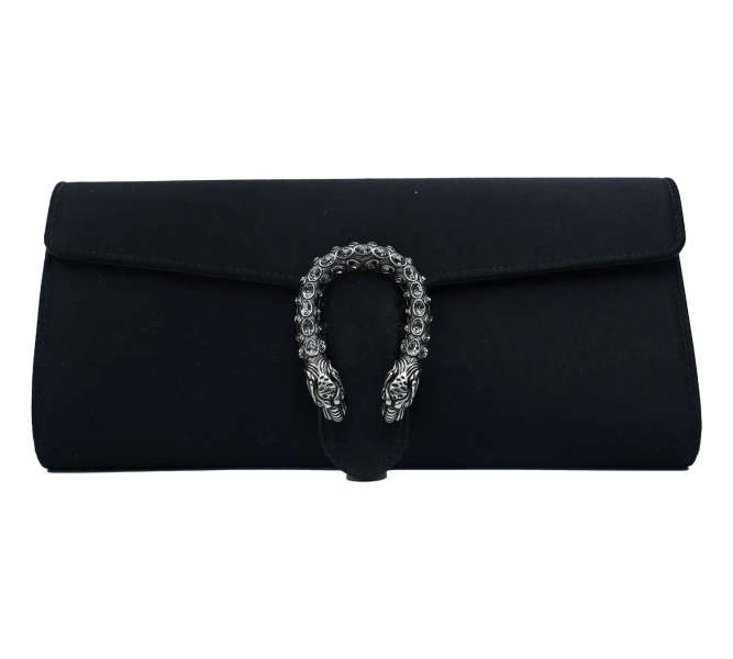 Black Dionysus Satin Clutch - The Luxury One
