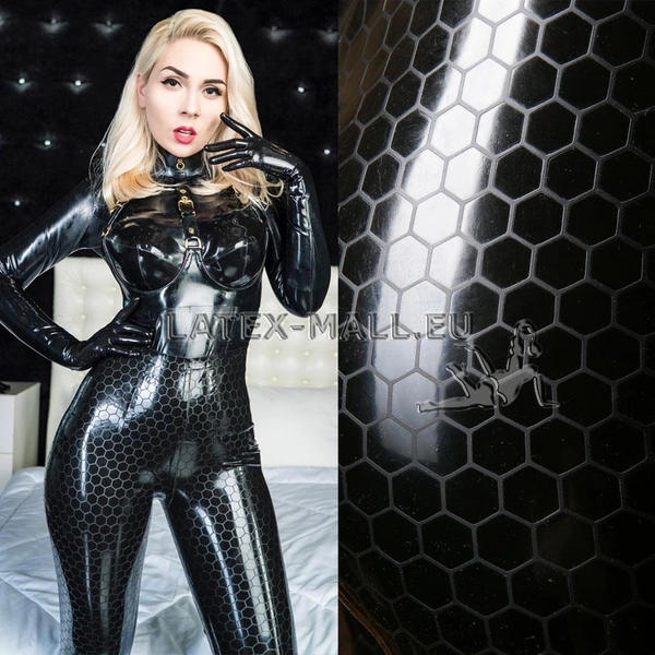 TEXTURED LATEX LEGGINS