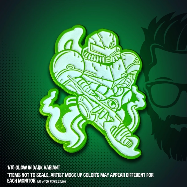LE Glow in Dark Samus / Metroid / Super Metroid / Samus Aran / SNES / Parasite / Hat Pin / Lapel Pin - Etsy