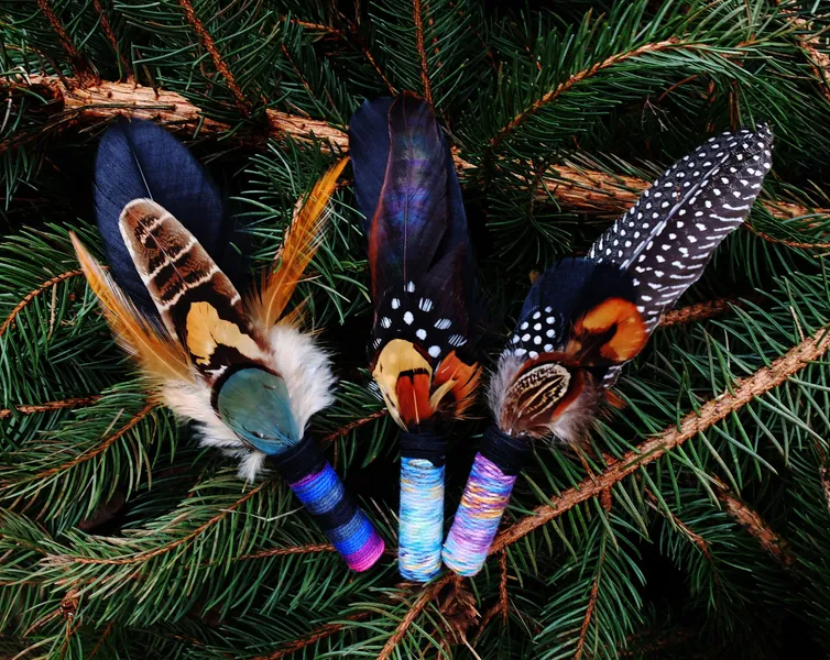 Spiritual Ceremonial Smudge Feather Fan