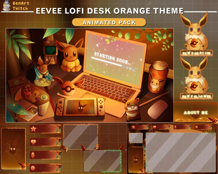 Chibi Eevee Twitch Overlay