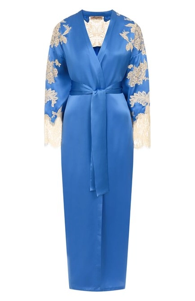  Marjolaine Blue Silk Robe