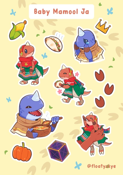 FFXIV Baby Mamool Ja Sticker Sheet