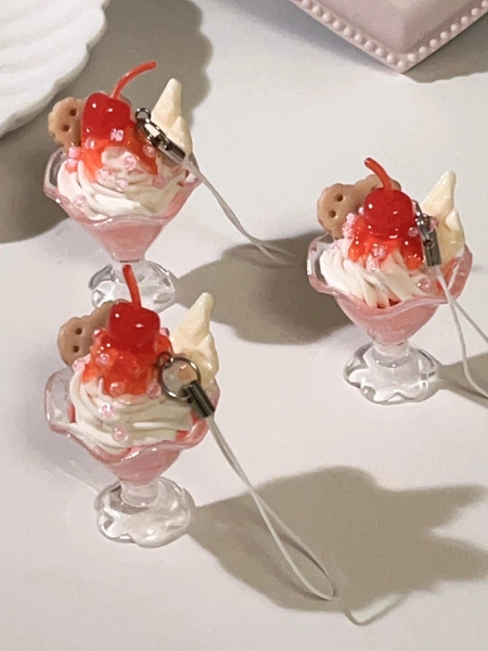 Strawberry Milkshake Keychain