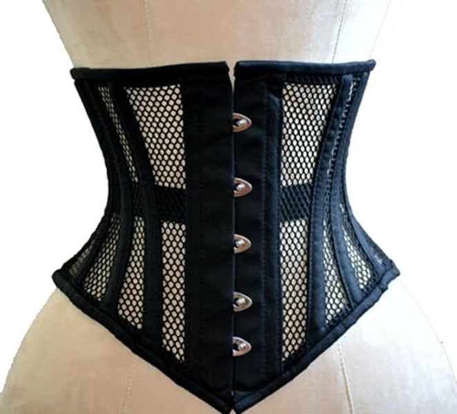 SHOP-INN Women's Waist Training Underbust Corset Steel Boned Hourglass Body Shaper