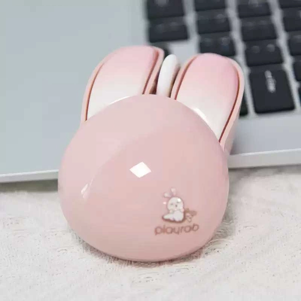 Bunny Ears Wireless Mouse 2.4G Cute Wireless Mice Kawaii Computer Mouse - Pink