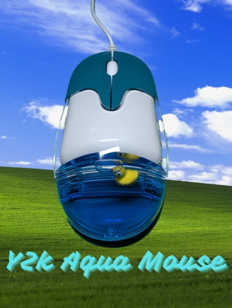 Y2K Aqua Style Mouse (USB) With Duck Floater