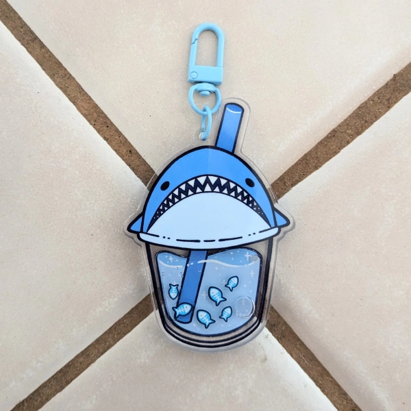Shark - Liquid Shaker Acrylic Charm