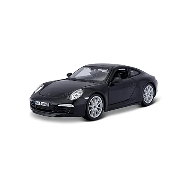 Bauer Spielwaren 18-21065B Porsche 911 Carrera S Modellauto im Maßstab 1:24, Schwarz, M