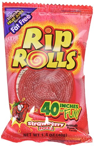 Rip Rolls 24 Count Strawberry, 1.4 Ounce (Pack of 24) - Strawberry