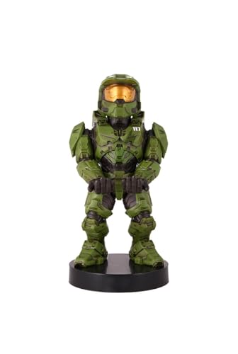 Exquisite Gaming: Halo: Master Chief - Mobile Phone & Gaming Controller Holder, Device Stand, Cable Guys, Xbox Licensed Figure, Green - Green