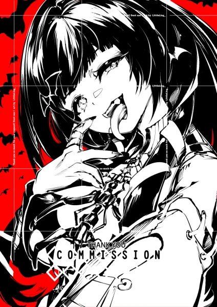 (Black white Manga style Sketch) Surprise me ! Skeb by littleling_ (@littleling_)