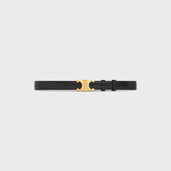 CELINE | Black Triomphe Leather Belt
