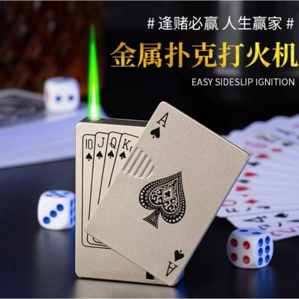 Isqueiro RecarregĂĄvel carta/baralho/Azul/Joker Descarregado Luxo VĂĄrias cores