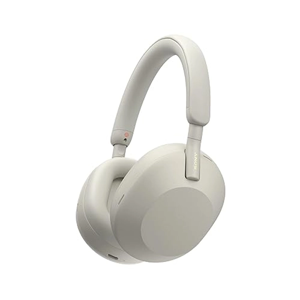 Sony WH-1000XM5 The Best Wireless Noise Canceling Headphones with Auto Noise Canceling Optimizer, Crystal Clear Hands-Free Calling, and Alexa Voice Control, Silver
