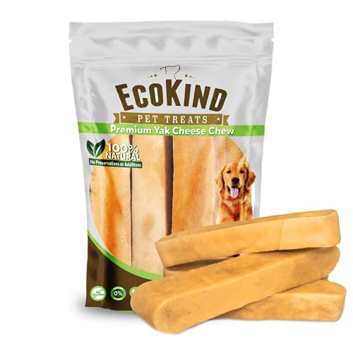 EcoKind Monster Himalayan Yak Cheese Dog Chew, XL Dog Chews, Rawhide Free, Dog Chew Stick for Aggressive Chewers, Indoors Outdoor Use, Healthy Dog Treats, Made in The Himalayas - XL Large (Pack of 3) - X-Large (Pack of 3)