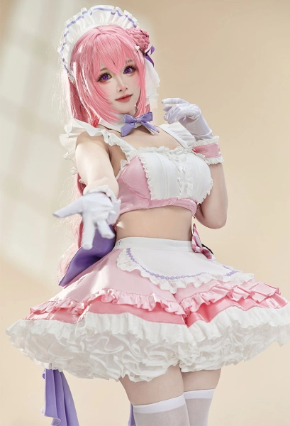 Goddess of Victory: Nikke Dorothy Maid Outfit Cosplay Costume Top and Skirt with Headband and Collar