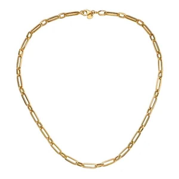 14kt Yellow Gold Paperclip Necklace