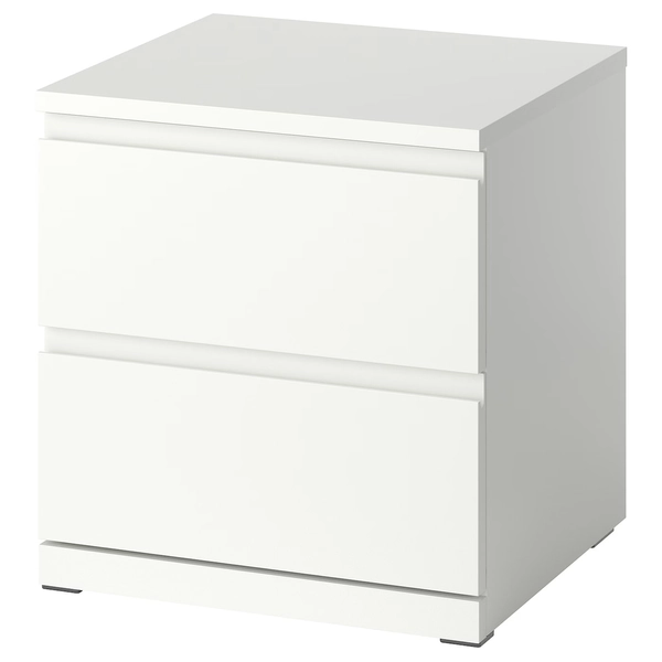 STORKLINTA Nightstand - white/with 2 drawers 19 5/8x18 7/8x20 7/8 "