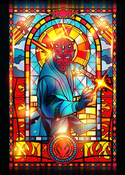 Darth Maul Stained Glass