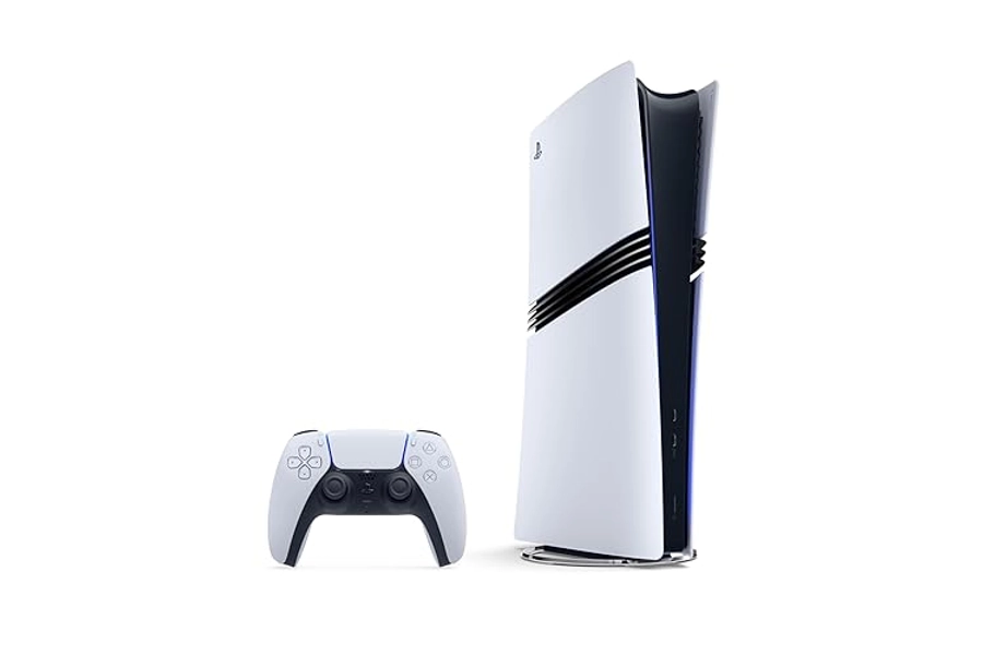 Sony, PlayStation 5 Pro, PS5 avec 1 Manette Sans Fil DualSense, Couleur : Blanche