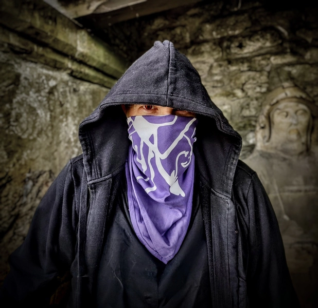 Got some rare things on sale, stranger! - Resident Evil 4 Remake Merchant's Scarf / Mask - RE4 Cosplay Costume - Collector's Display Item