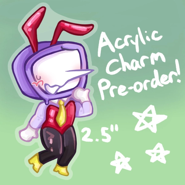 ENDS 7/20 | PREORDER Deltarune Mr Tenna 2.5 Doublesided Clear Acrylic Keychain