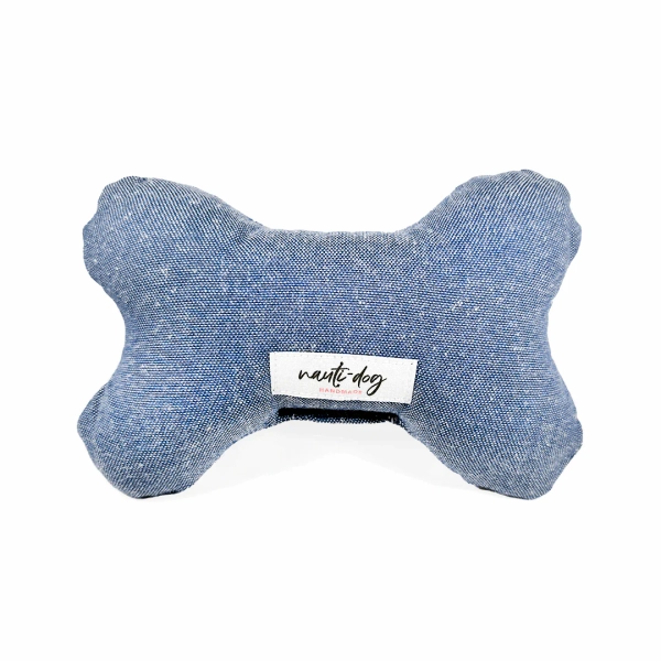 Chambray Classic Oxford Woven Stuffed Squeaker Wubby Dog Toy