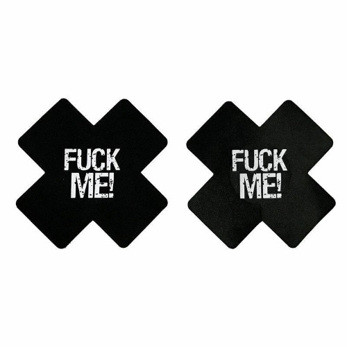 Soul Snatch | cross-shaped nipple stickers - Black