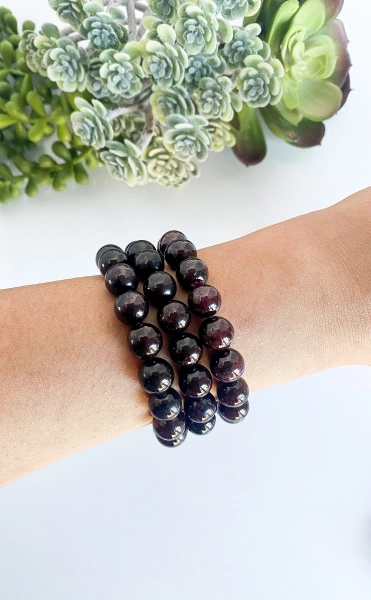 Garnet Stackable Crystal Bracelet, Genuine Garnet Bracelet, Garnet Bracelet, Crystal Bracelet, Garnet Jewelry jewelry