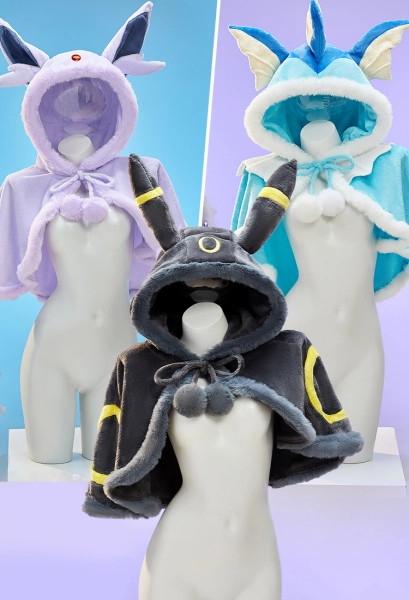 PM Derivative Sexy Plush Cloak Cute Hooded Fluffy Cape