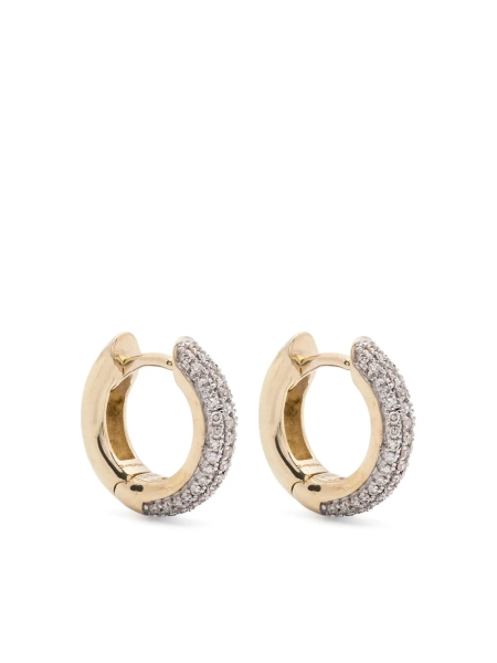 9kt yellow gold Quotidian diamond earrings | One Size