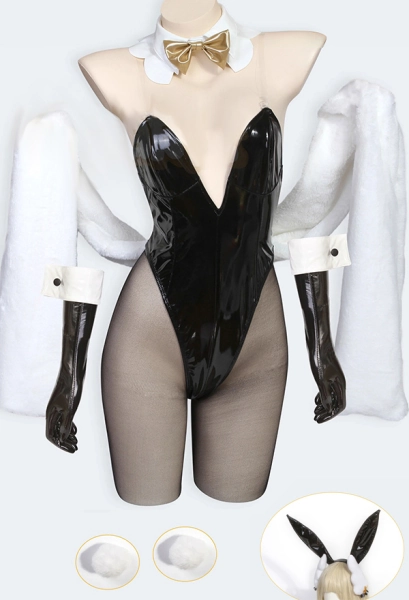 Goddess of Victory: NIKKE Rupee Cosplay Costume Bunny Girl Bodysuit with Shawl