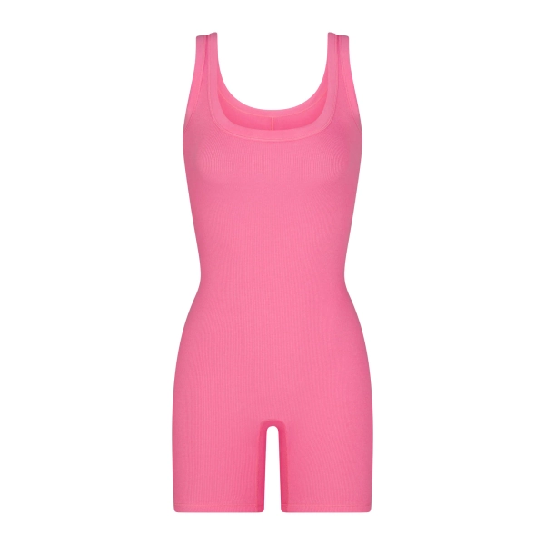 COTTON RIB ONESIE | SUGAR PINK