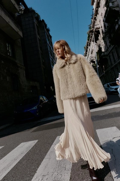 DOUBLE-FACED FAUX FUR JACKET