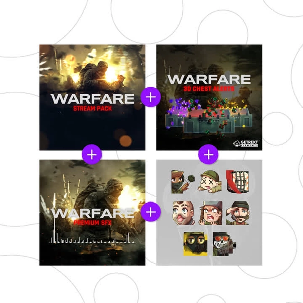 Warfare Ultimate Stream Overlays Bundle - Bundles / Warfare
