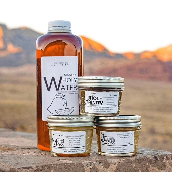 Wildcrafted Sea Moss Gel Starter Kit with WholyWater Soursop Tea | Gift Set