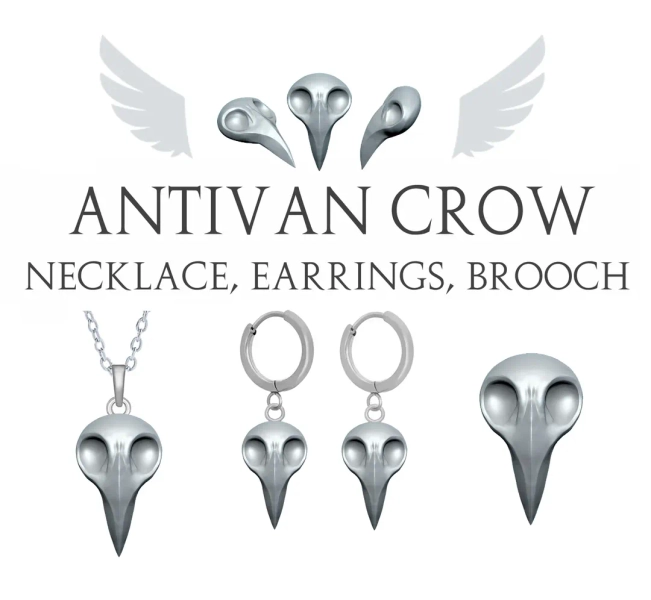 Dragon Age Veilguard Lucanis Antivan Crow Jewelry Pin Necklace Earrings - Etsy Netherlands