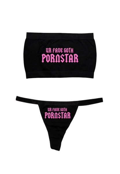 UR FAVE GOTH STAR TUBE TOP SET