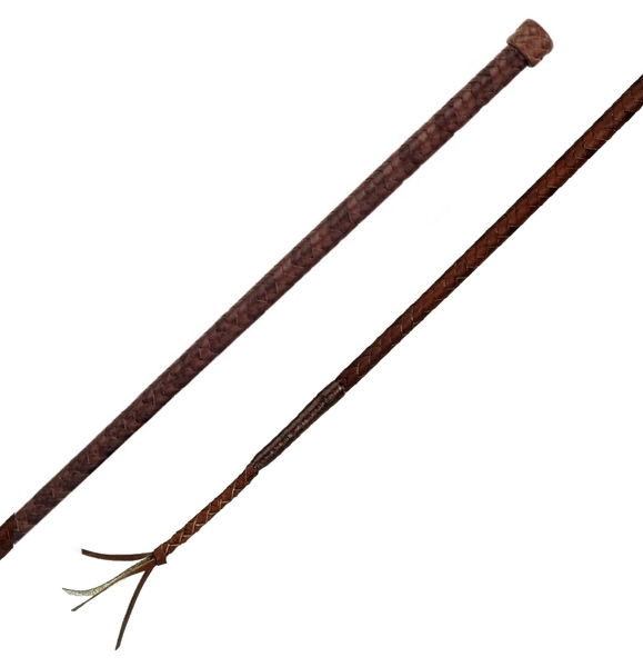 Döbert Dressurgerte mit Leder umflochten, dunkelbraun