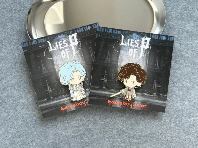 Soulslike Game Lies of P Character Enamel Pin Collection - Pinocchio / Sophia - Handmade Video Game Gift for Gamer