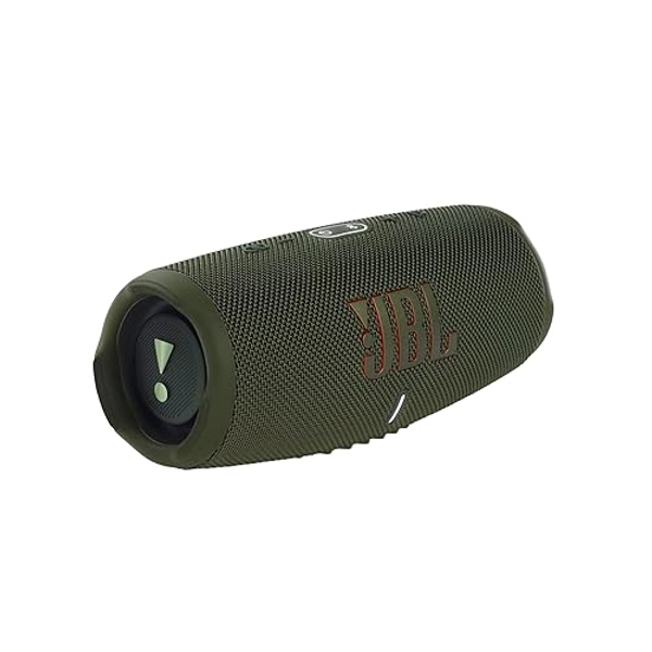 JBL Charge 5 Bluetooth-Lautsprecher in Khaki – Wasserfeste, portable Boombox mit integrierter Powerbank – Eine Akku-Ladung für bis zu 20 Stunden kabellosen Musikgenuss